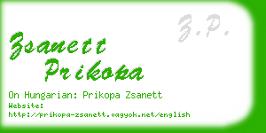 zsanett prikopa business card